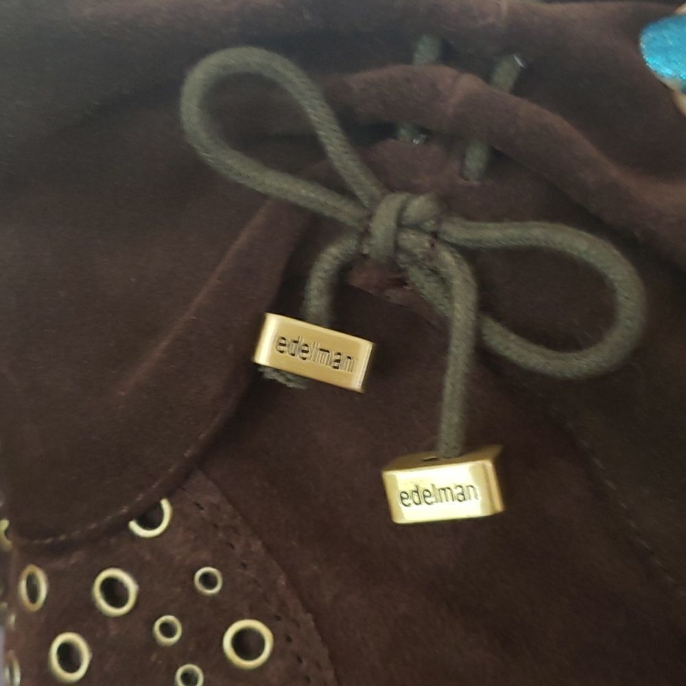 Gorgeous Libby Edelman Brown Suede Boots Sz 9M - Picture 4 of 13